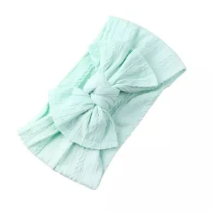 Mia Cable Knit Bow Headwrap [Mint]