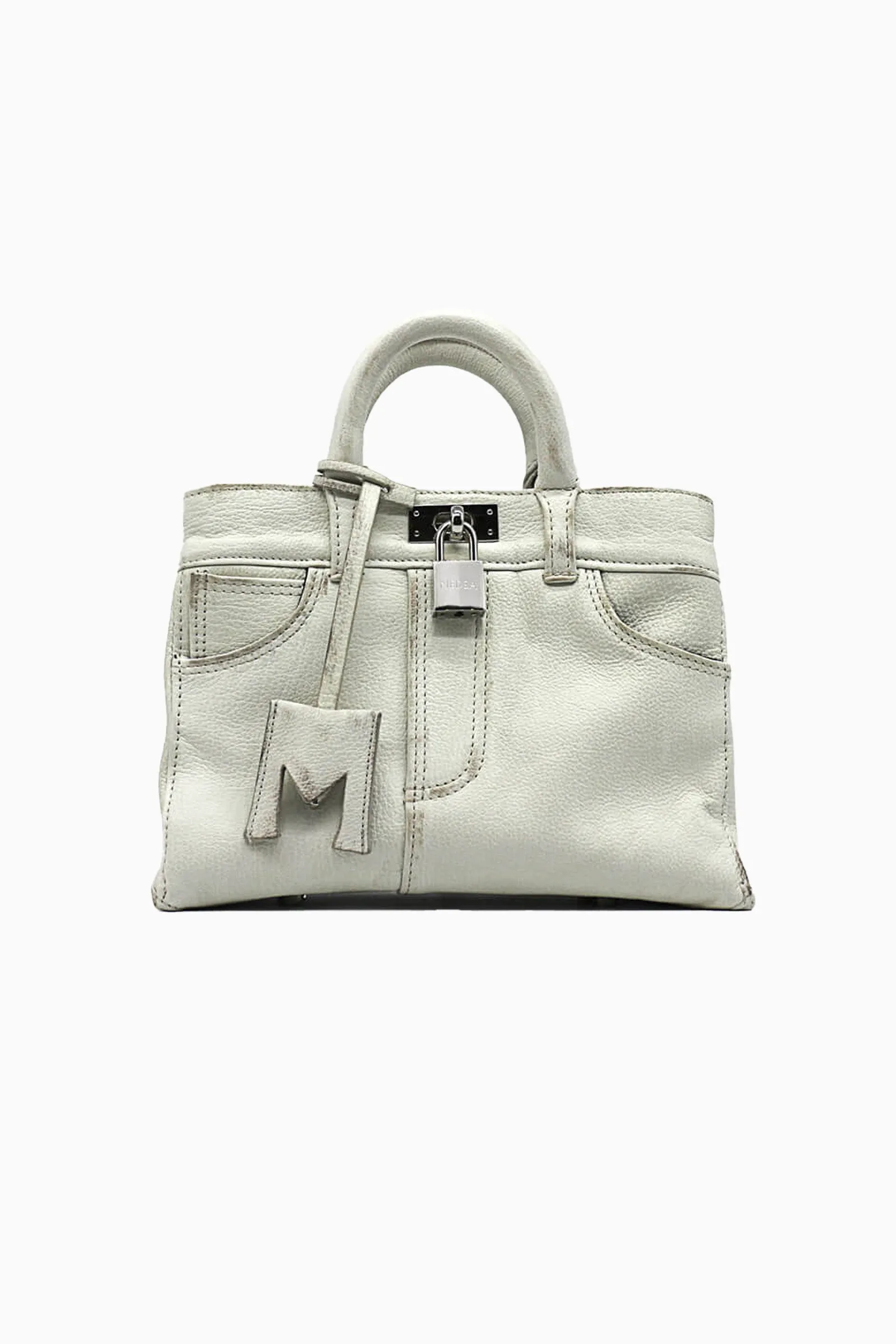 Mini Nina Leather Bag - White