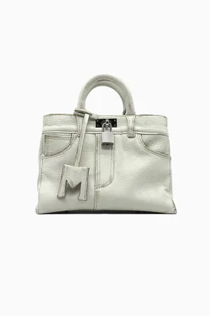 Mini Nina Leather Bag - White