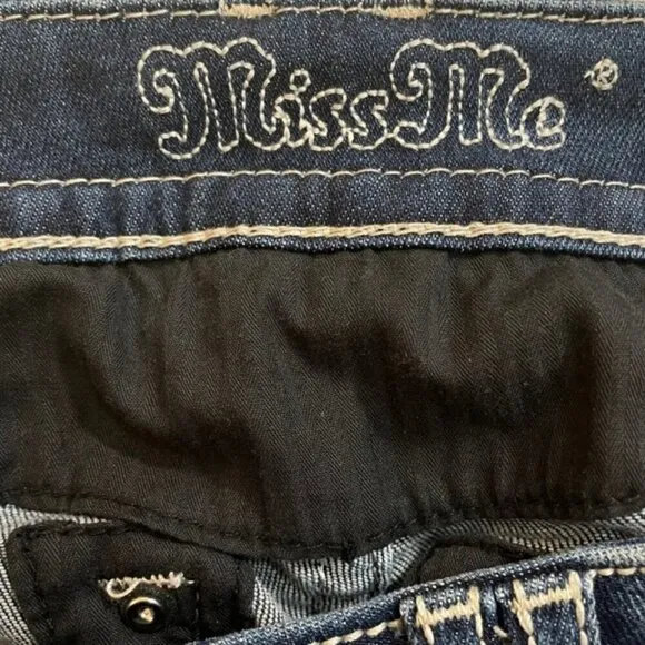 MISS ME Chloe Embellished Bootcut Jeans - Size 28