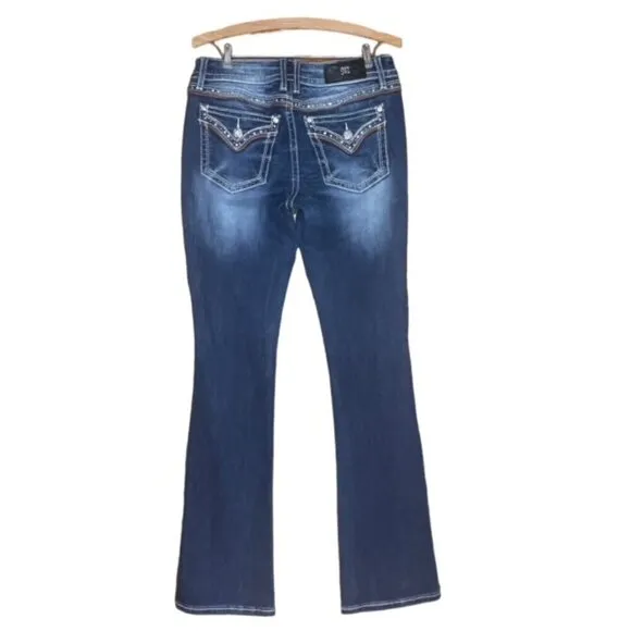 MISS ME Chloe Embellished Bootcut Jeans - Size 28