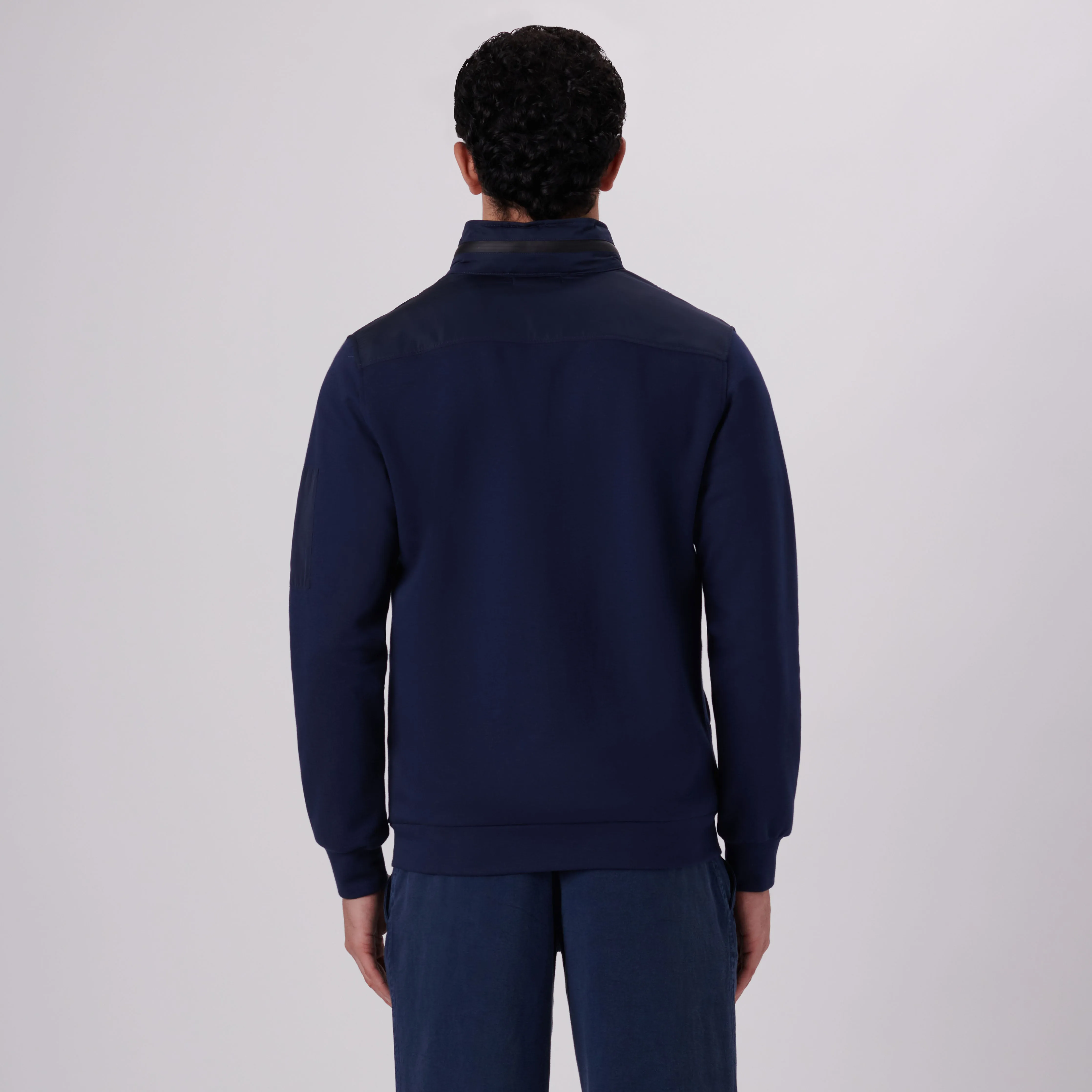 Mock Neck Jacket With Stow-Away Hood