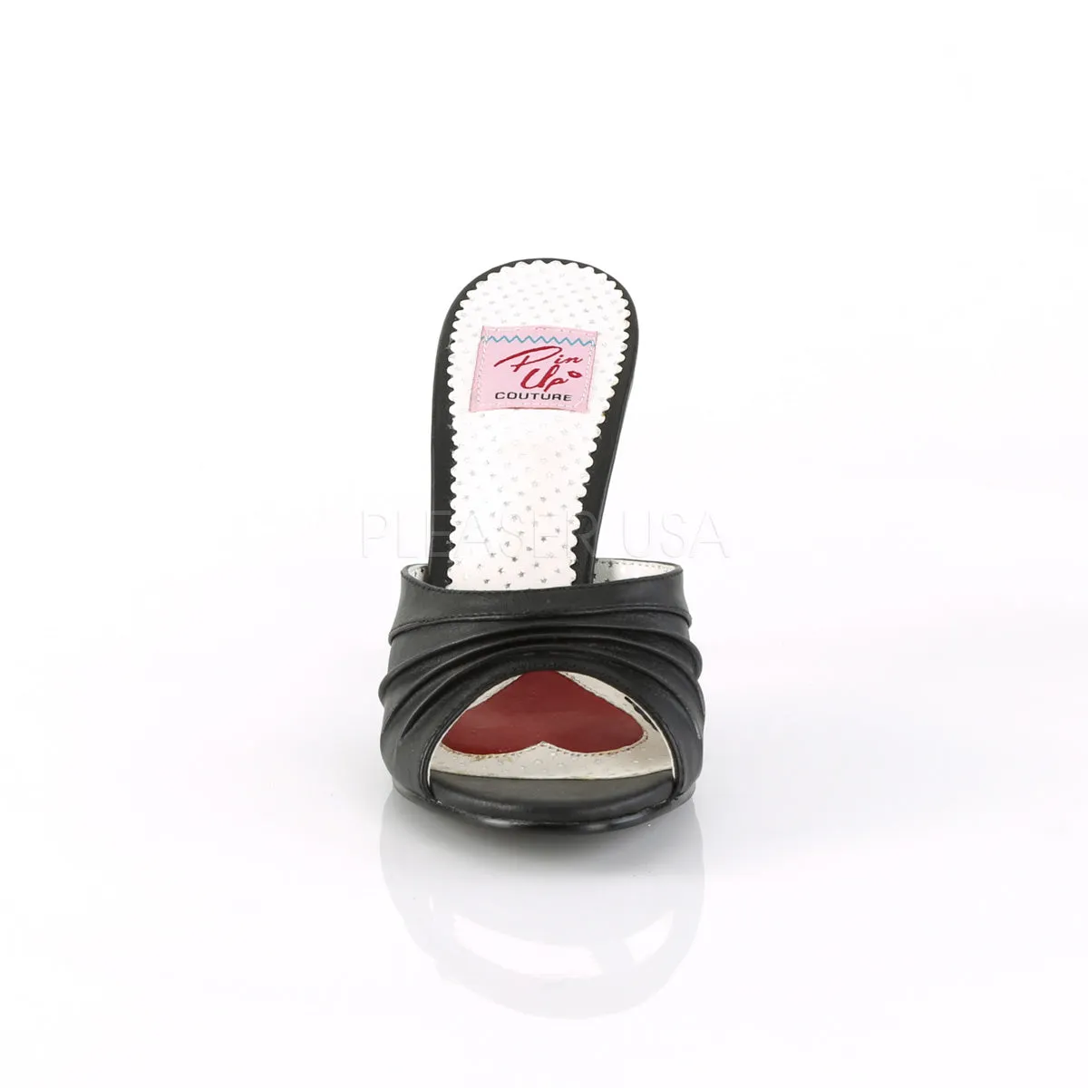 MONROE-01  Black Faux Leather