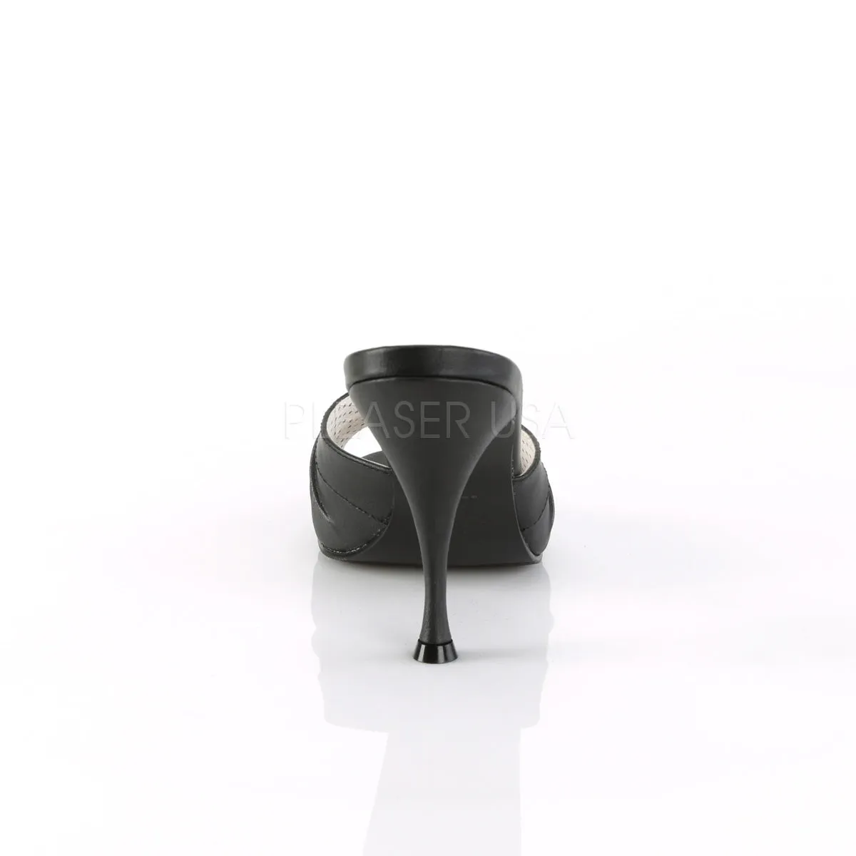 MONROE-01  Black Faux Leather