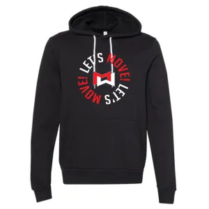 MOSSA Unisex Bella   Canvas Hoodie (black) - 3D30 LET'S MOVE Circle Logo