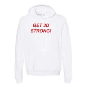MOSSA Unisex Bella   Canvas Hoodie (white) - 3D30 Tagline Logo