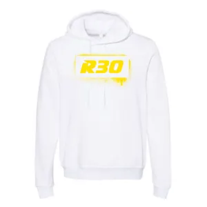 MOSSA Unisex Bella   Canvas Hoodie (white) - R30 Graffiti Logo