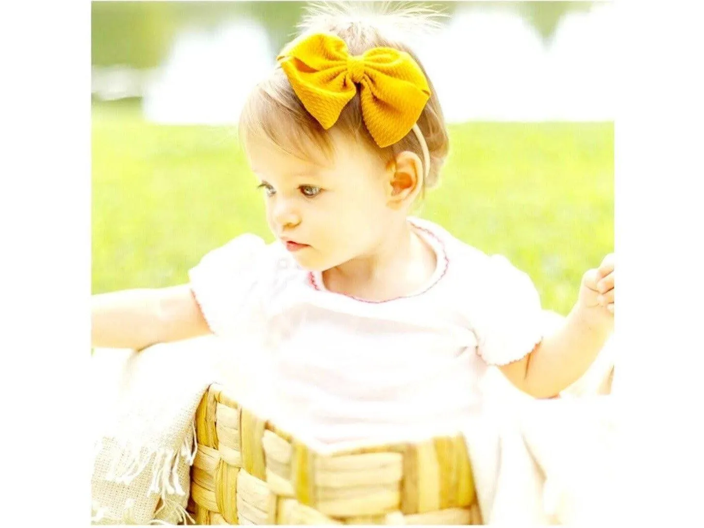 Mustard Pinwheel Headband
