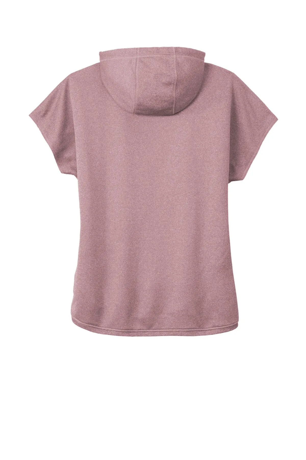 New Era  Women's Performance Terry Short Sleeve Hoodie LNEA533 Dusty Mauve Heather