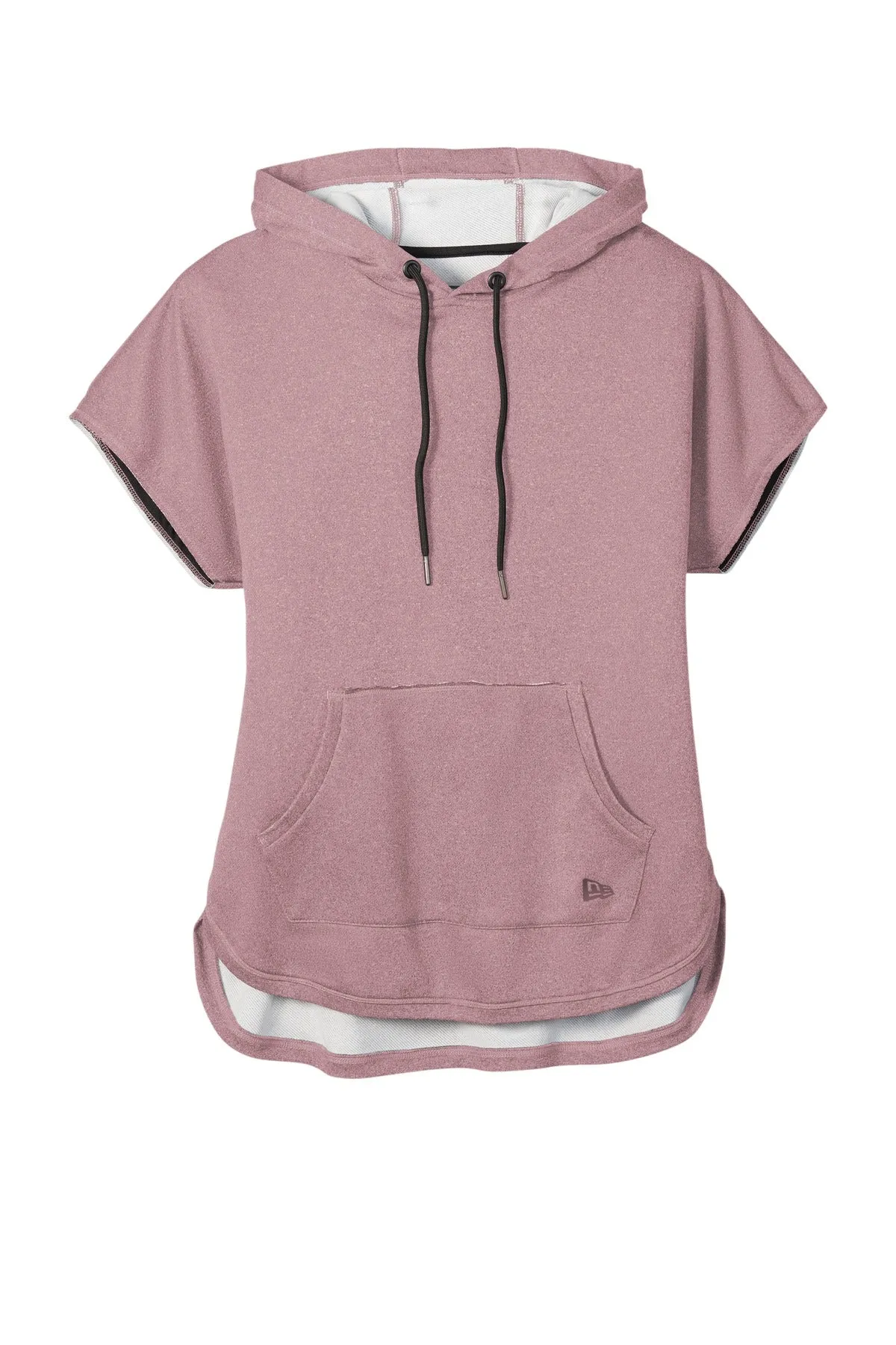 New Era  Women's Performance Terry Short Sleeve Hoodie LNEA533 Dusty Mauve Heather
