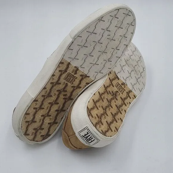 NEW Frye Men's Ludlow Slip On Sneaker Wheat Brown Suede Leather Size 7.5