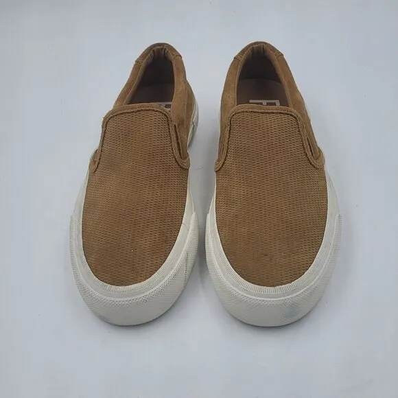 NEW Frye Men's Ludlow Slip On Sneaker Wheat Brown Suede Leather Size 7.5