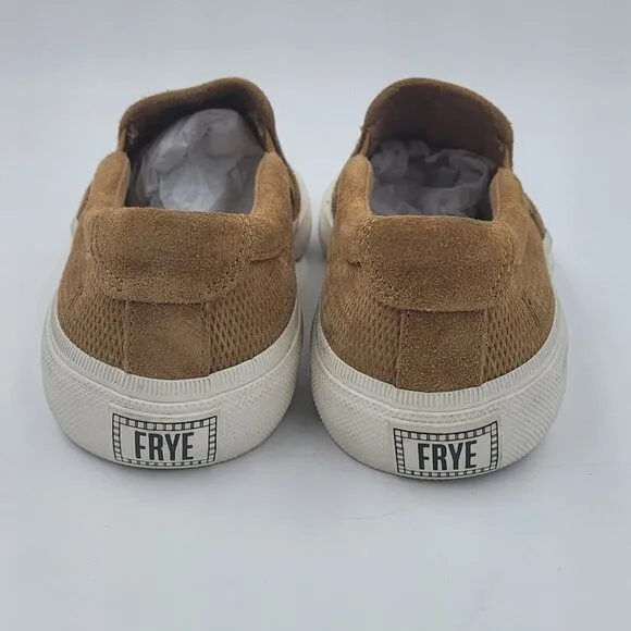 NEW Frye Men's Ludlow Slip On Sneaker Wheat Brown Suede Leather Size 7.5