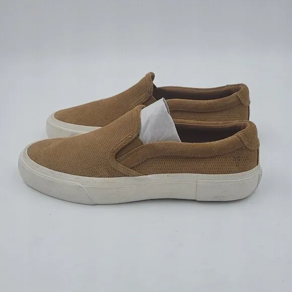 NEW Frye Men's Ludlow Slip On Sneaker Wheat Brown Suede Leather Size 7.5