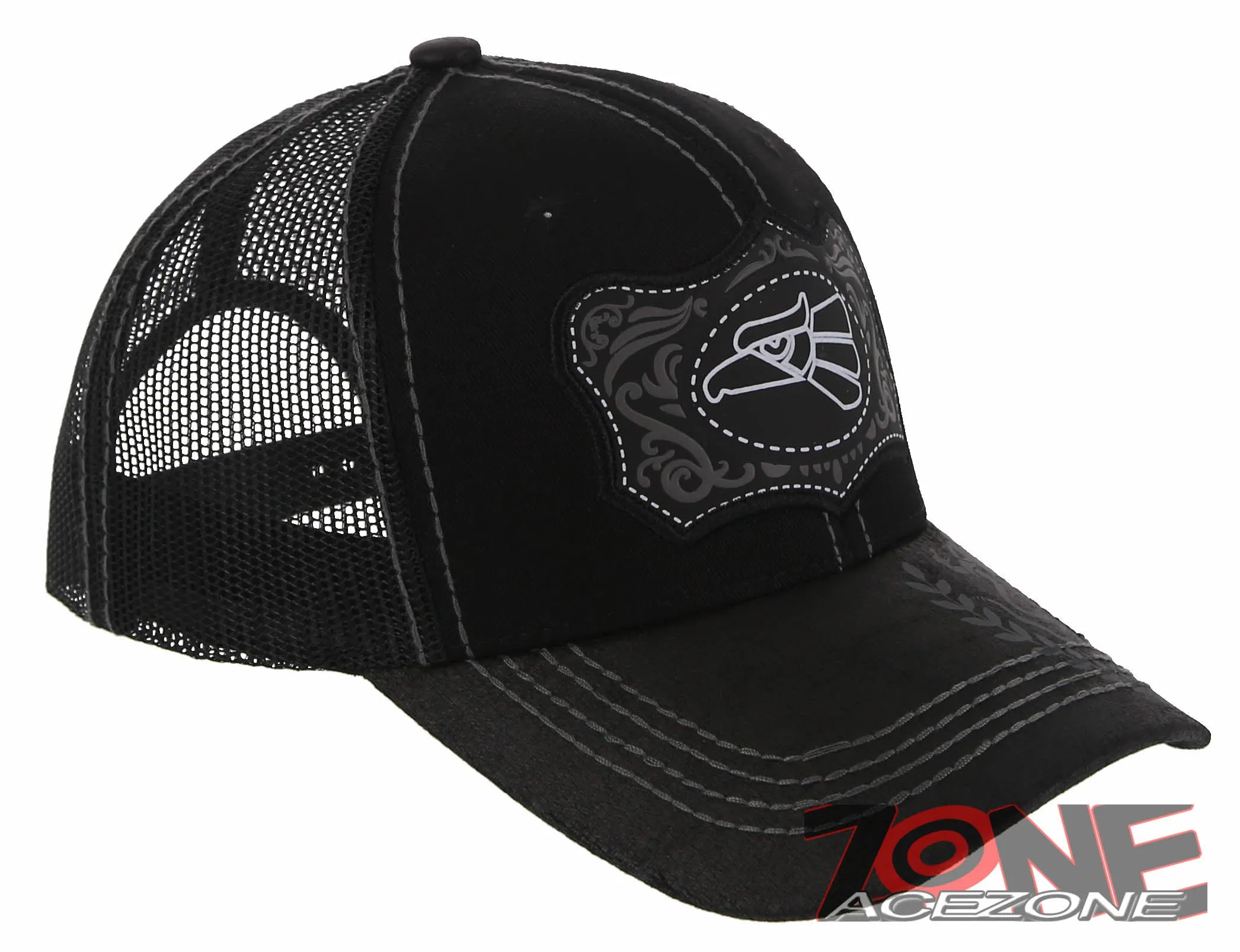 NEW! MEXICAN EAGLE PRIDE AZTEC BIRD TRUCKER SNAPBACK BASEBALL CAP HAT BLACK
