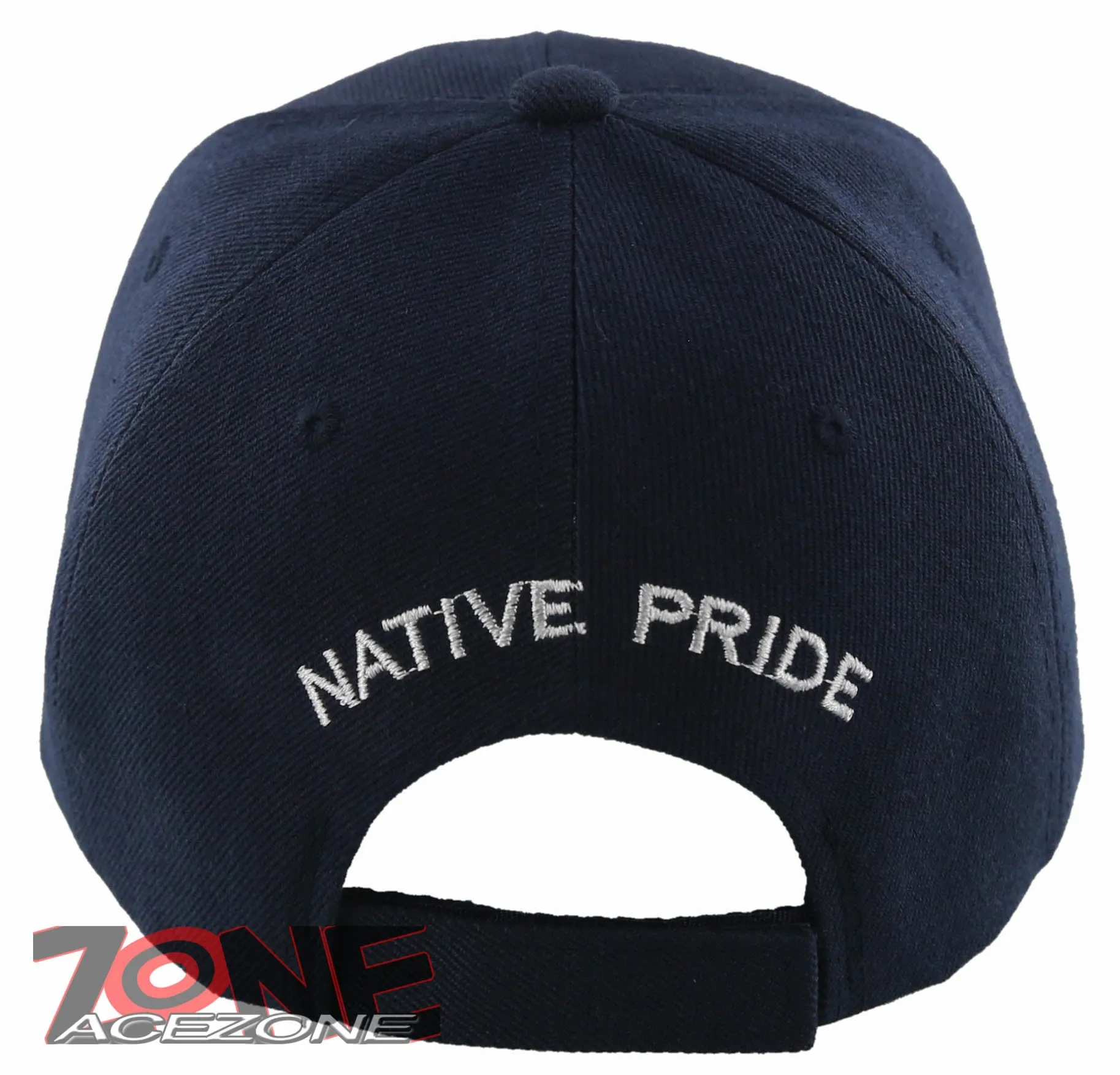 NEW! NATIVE PRIDE HONOR AXE CHIEF SKULL HEAD BASEBALL CAP HAT NAVY