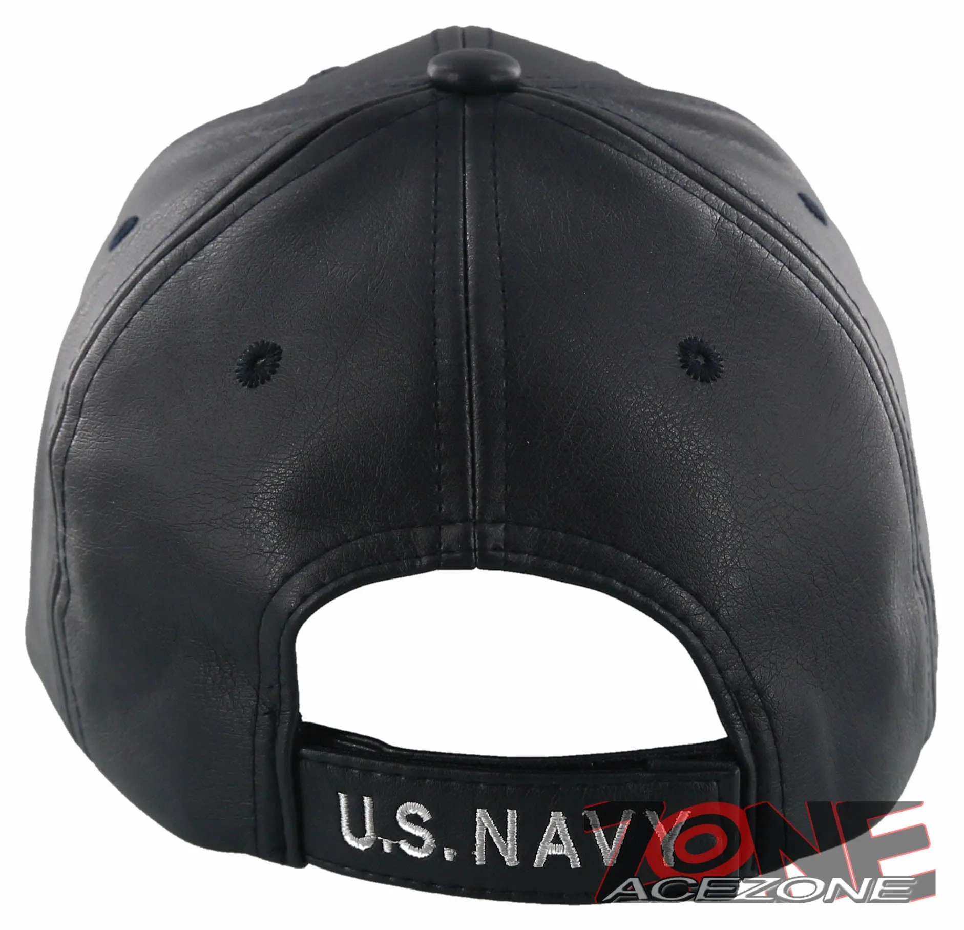 NEW! US NAVY USN VIETMAN VETERAN FAUX LEATHER BALL CAP HAT NAVY