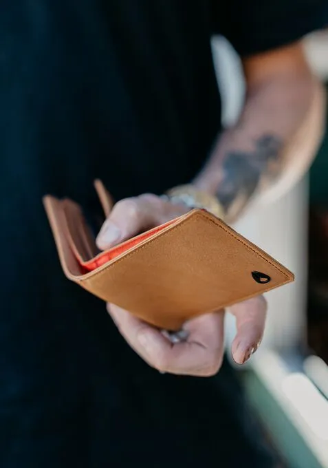 Nixon Cape Vegan Leather Wallet - Saddle