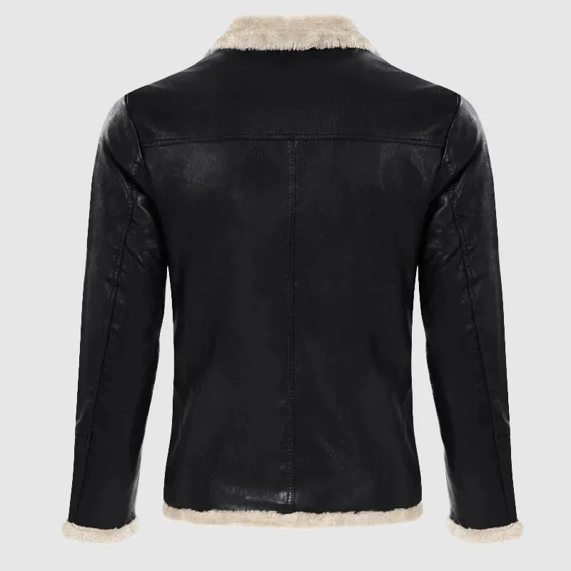 Noir Elegance Classic Leather Jacket