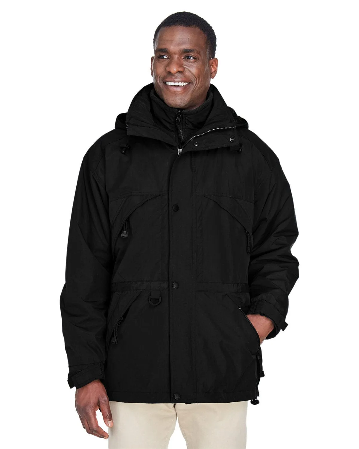 North End Mens 3-In-1 Techno Series Parka With Dobby Trim