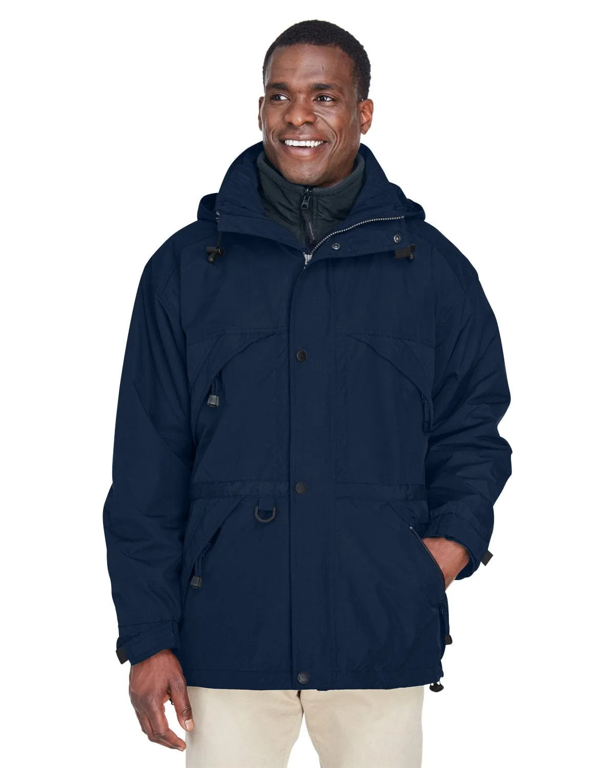 North End Mens 3-In-1 Techno Series Parka With Dobby Trim