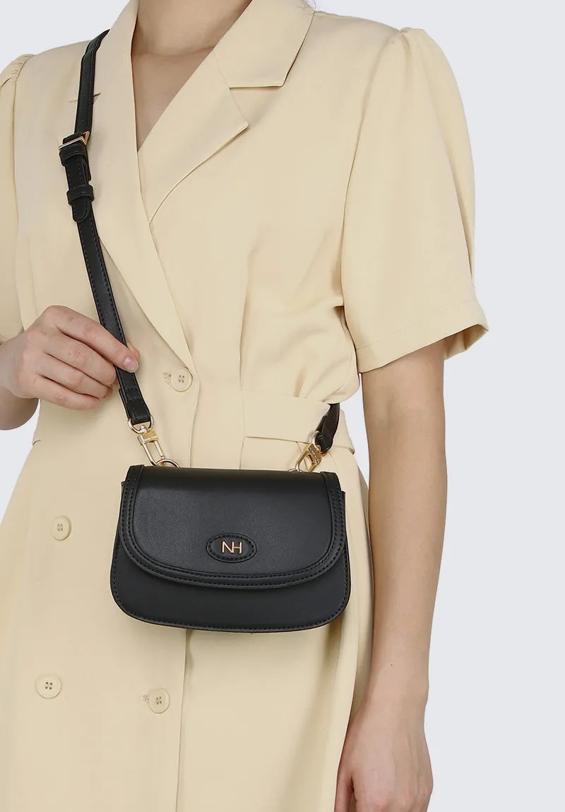 Nurita Harith Naime Saddle Crossbody Belt Bag (Black)