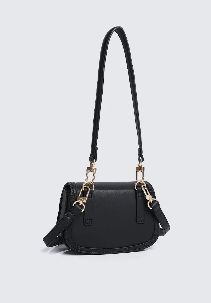 Nurita Harith Naime Saddle Crossbody Belt Bag (Black)