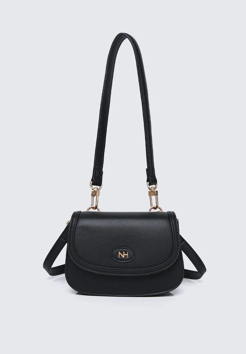 Nurita Harith Naime Saddle Crossbody Belt Bag (Black)