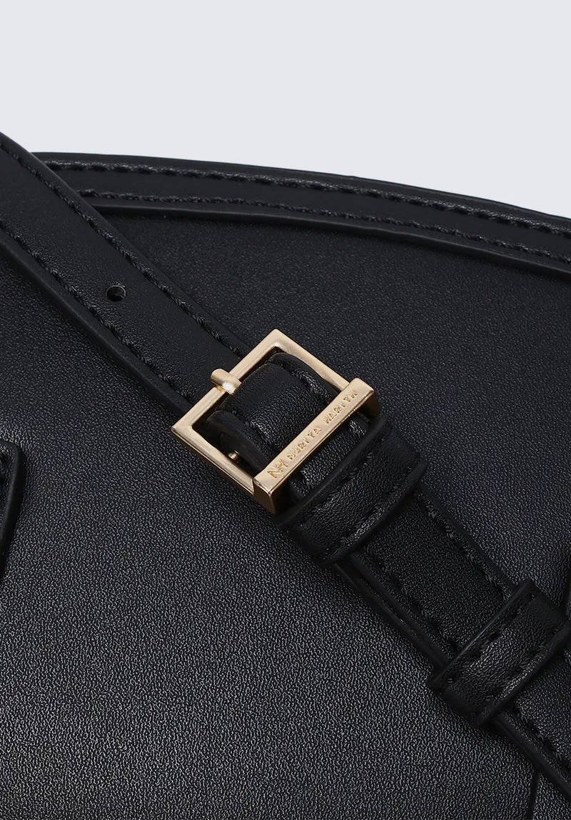 Nurita Harith Naime Saddle Crossbody Belt Bag (Black)
