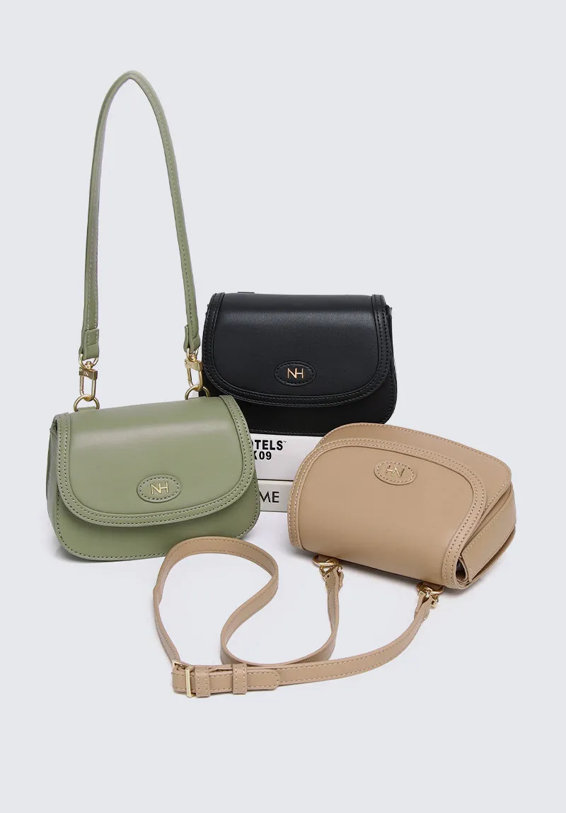 Nurita Harith Naime Saddle Crossbody Belt Bag (Black)