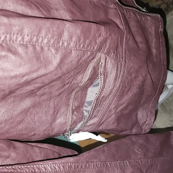 NWT!! Apt. 9 faux leather Jacket Plum