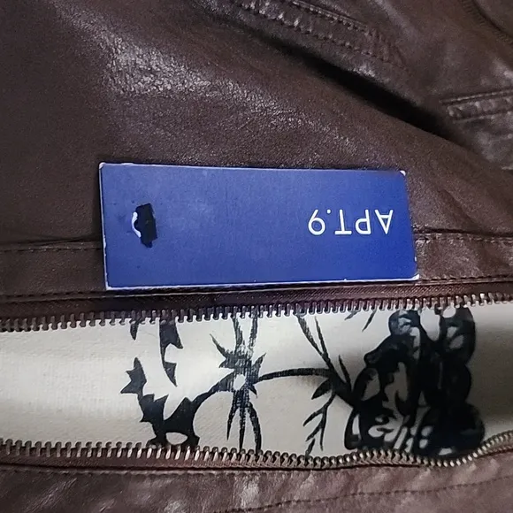NWT!! Apt. 9 faux leather Jacket Plum