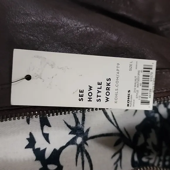 NWT!! Apt. 9 faux leather Jacket Plum