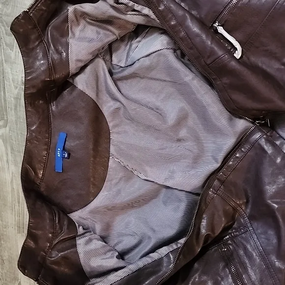 NWT!! Apt. 9 faux leather Jacket Plum