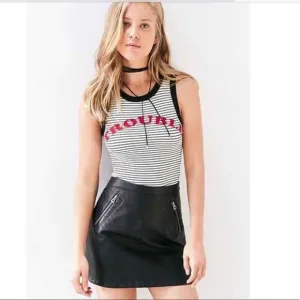 NWT Silence   Noise Faux Leather Mini Skirt Medium