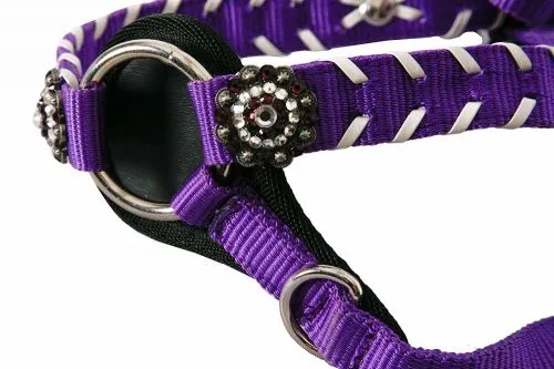 Nylon Browband headstall and breast collar set with Stitching