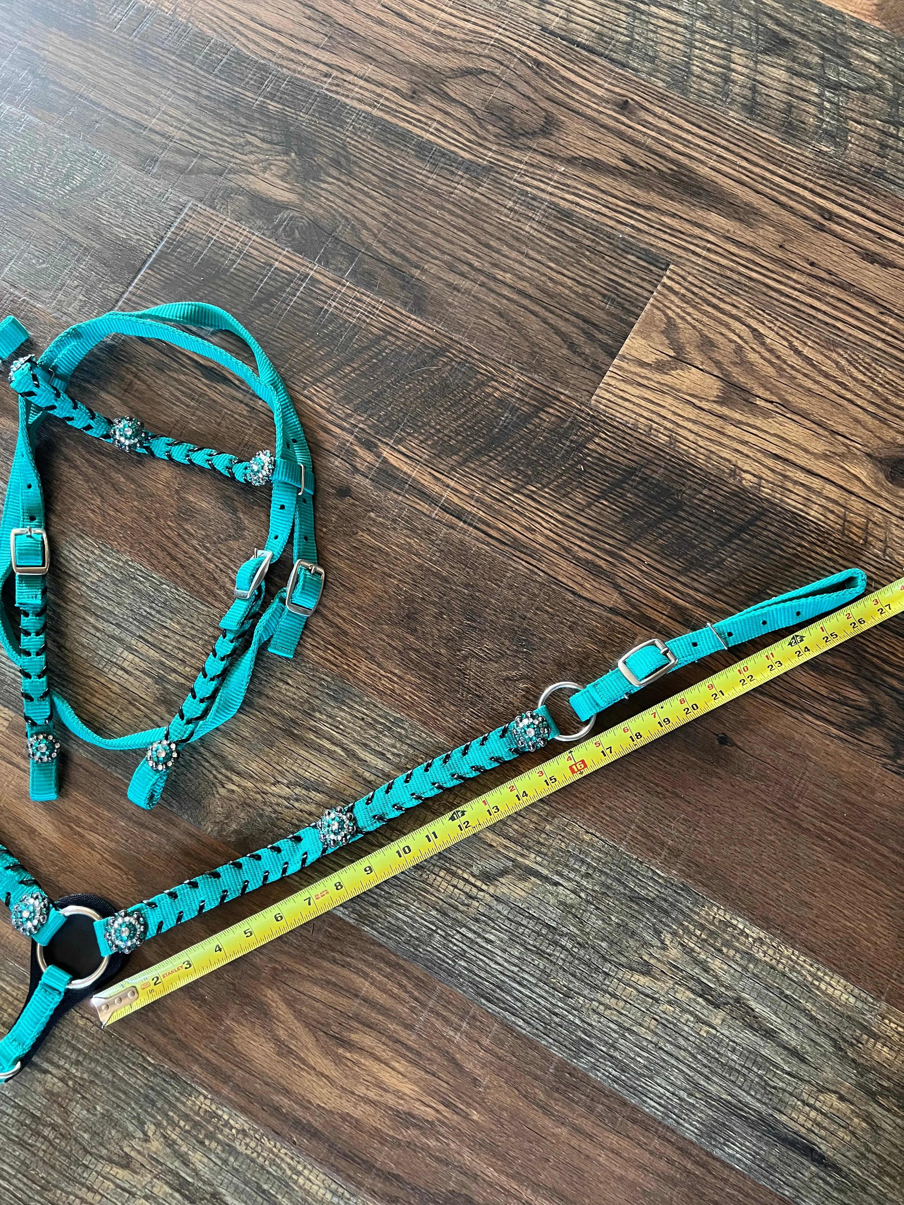 Nylon Browband headstall and breast collar set with Stitching
