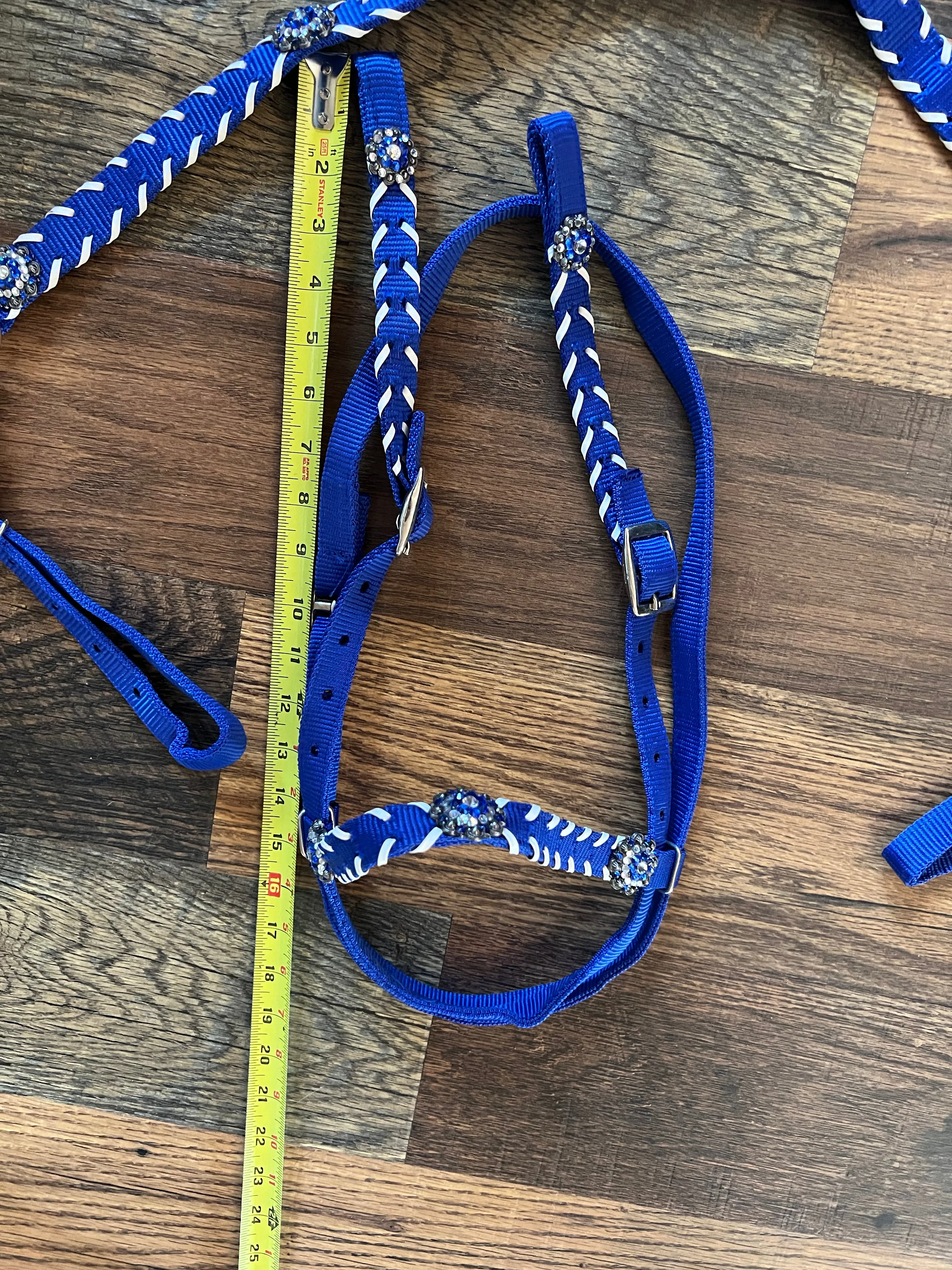 Nylon Browband headstall and breast collar set with Stitching