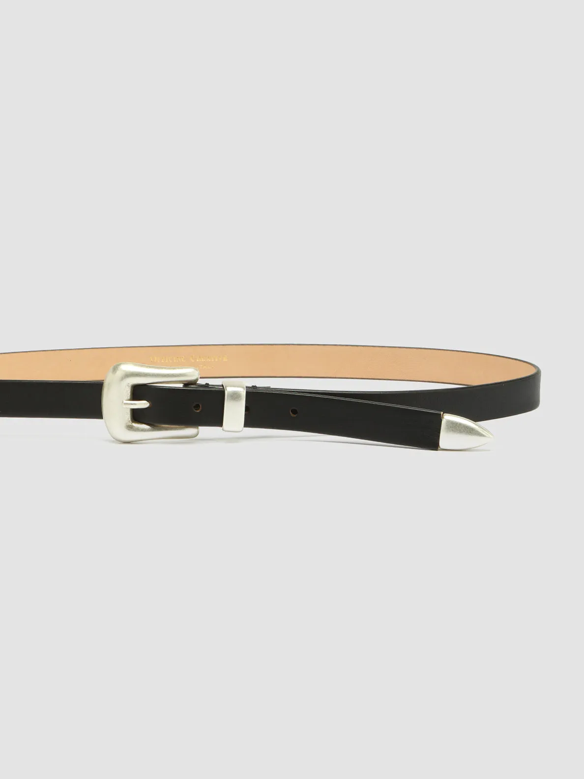 OC STRIP 066 - Black Nappa Leather Belt