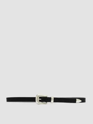 OC STRIP 066 - Black Nappa Leather Belt