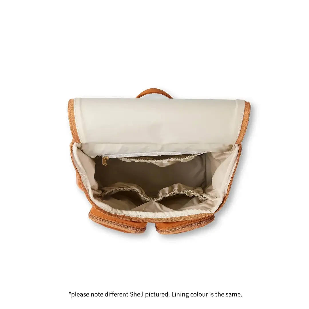 OiOi Signature Vegan Leather Nappy Backpack - Dimple Oat