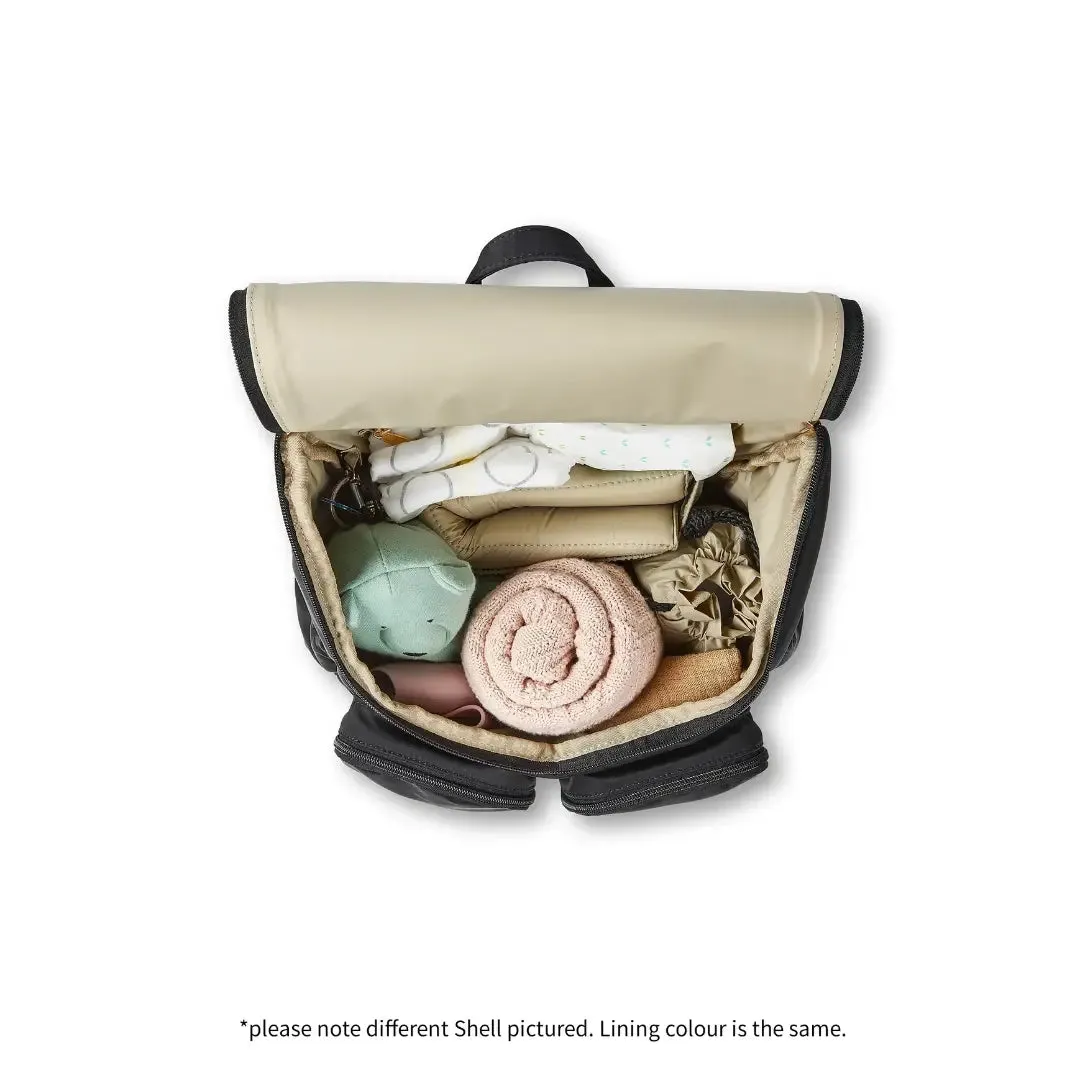 OiOi Signature Vegan Leather Nappy Backpack - Dimple Oat