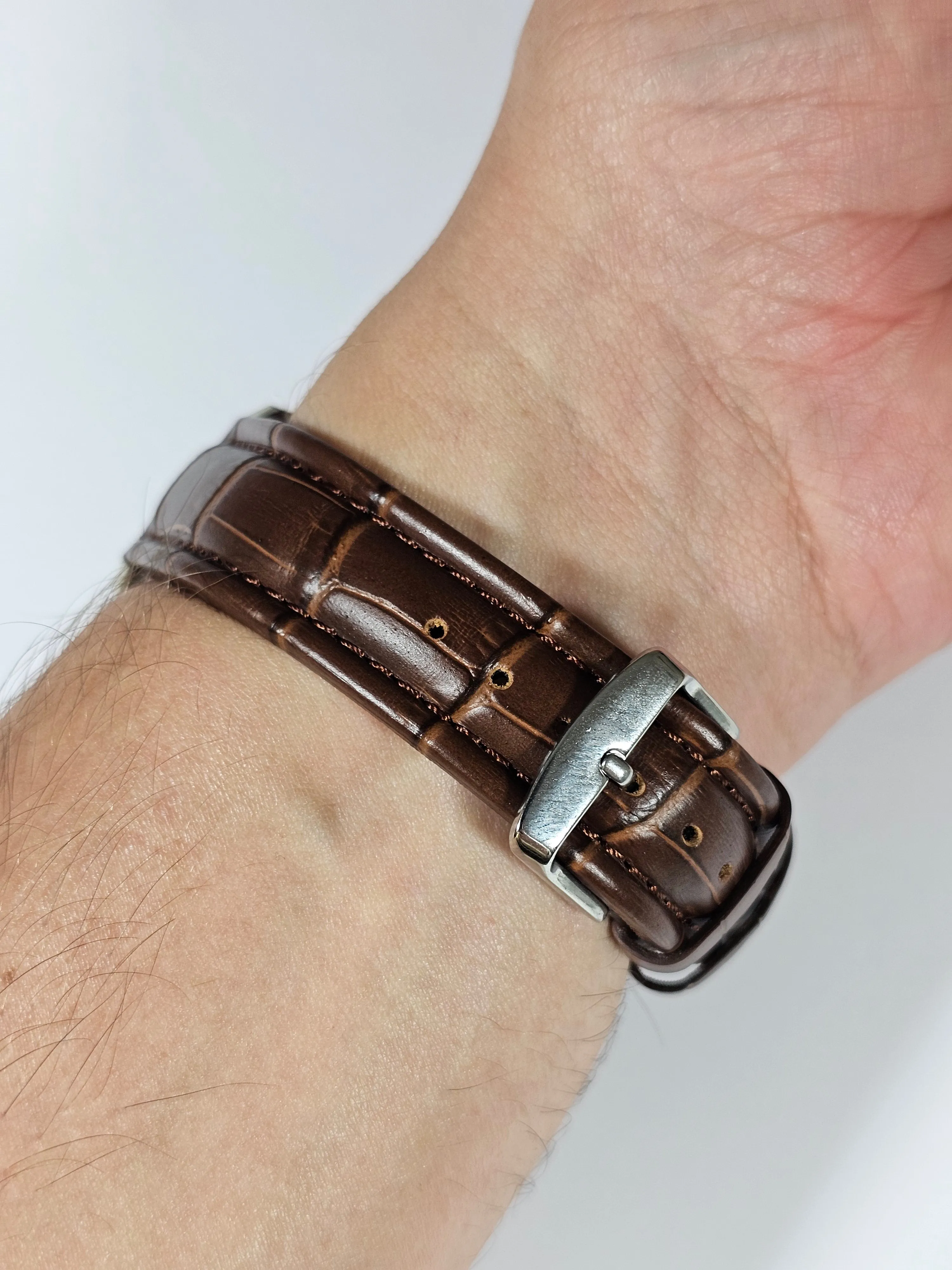 Omega X Swatch MoonSwatch Strap: Embossed Leather - Brown