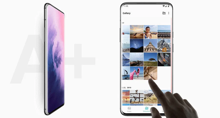 OnePlus 7 Pro 8GB RAM 256GB ROM Smartphone 6.67 Inch Fluid AMOLED Display Fingerprint UFS 3.0 NFC Rock gray