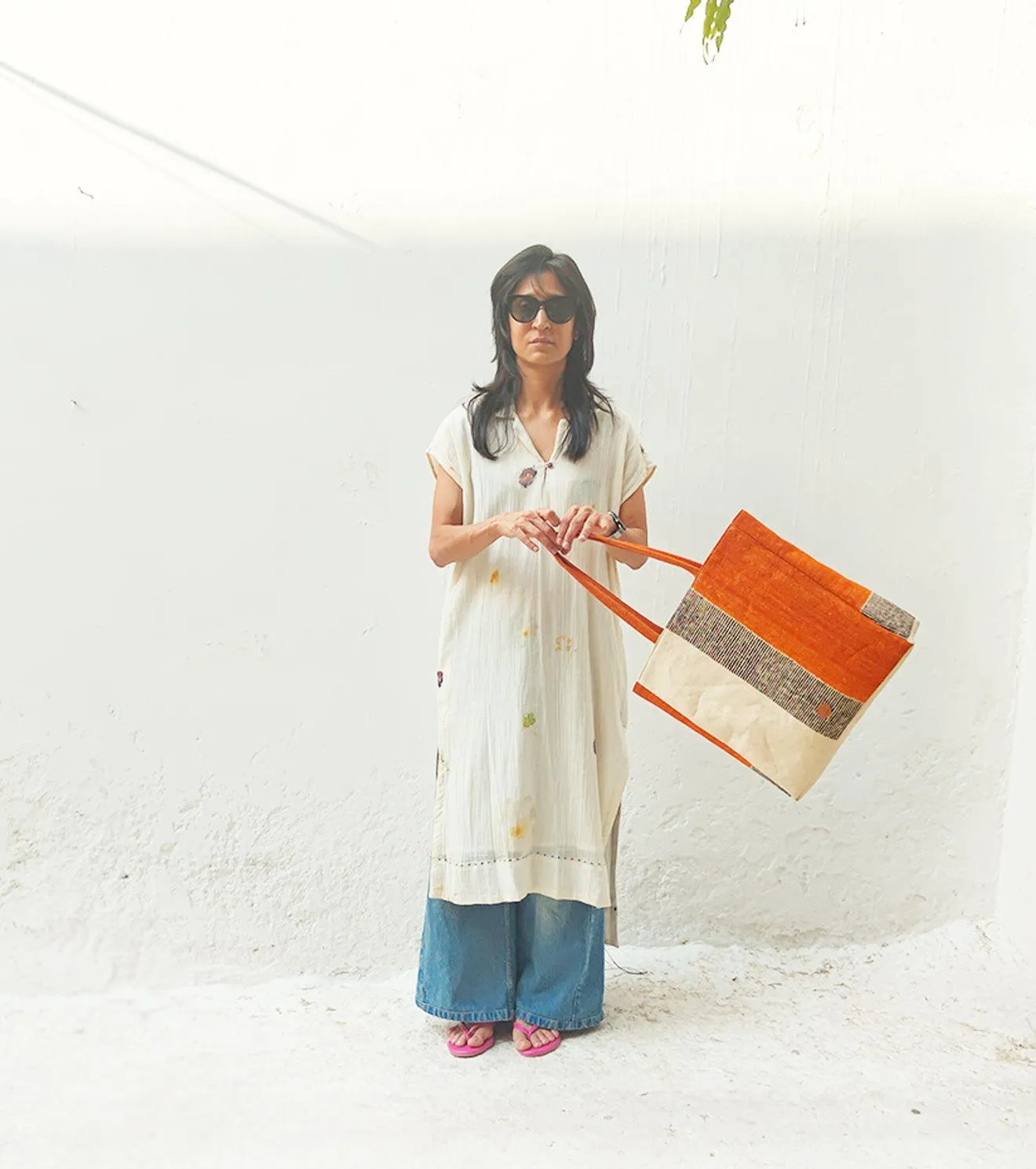 Orange Block Tote