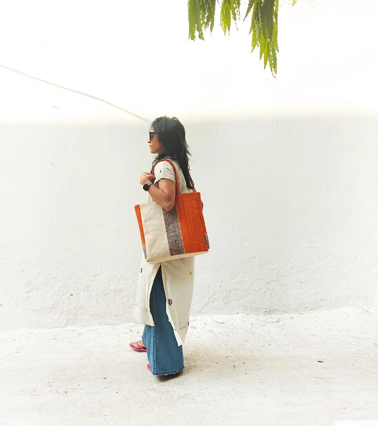 Orange Block Tote