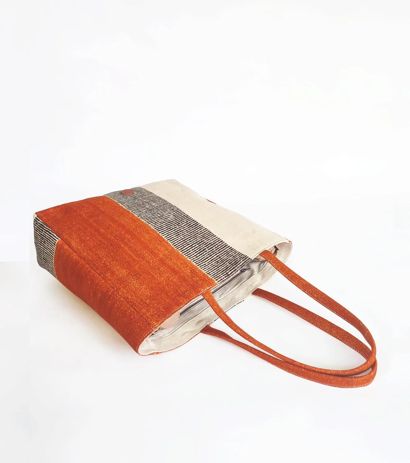 Orange Block Tote