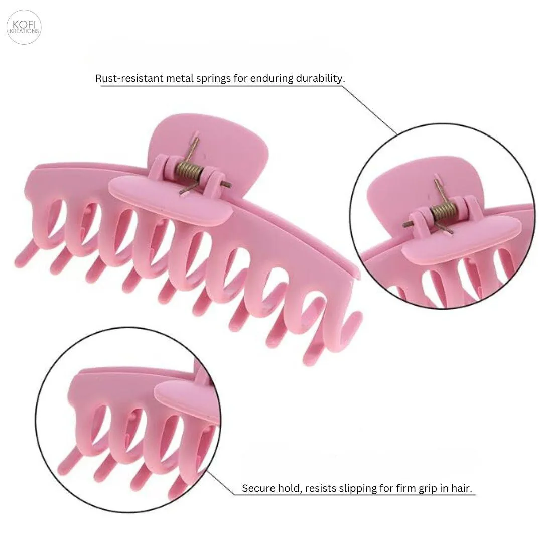 Orange Matte Hair Claw Clip