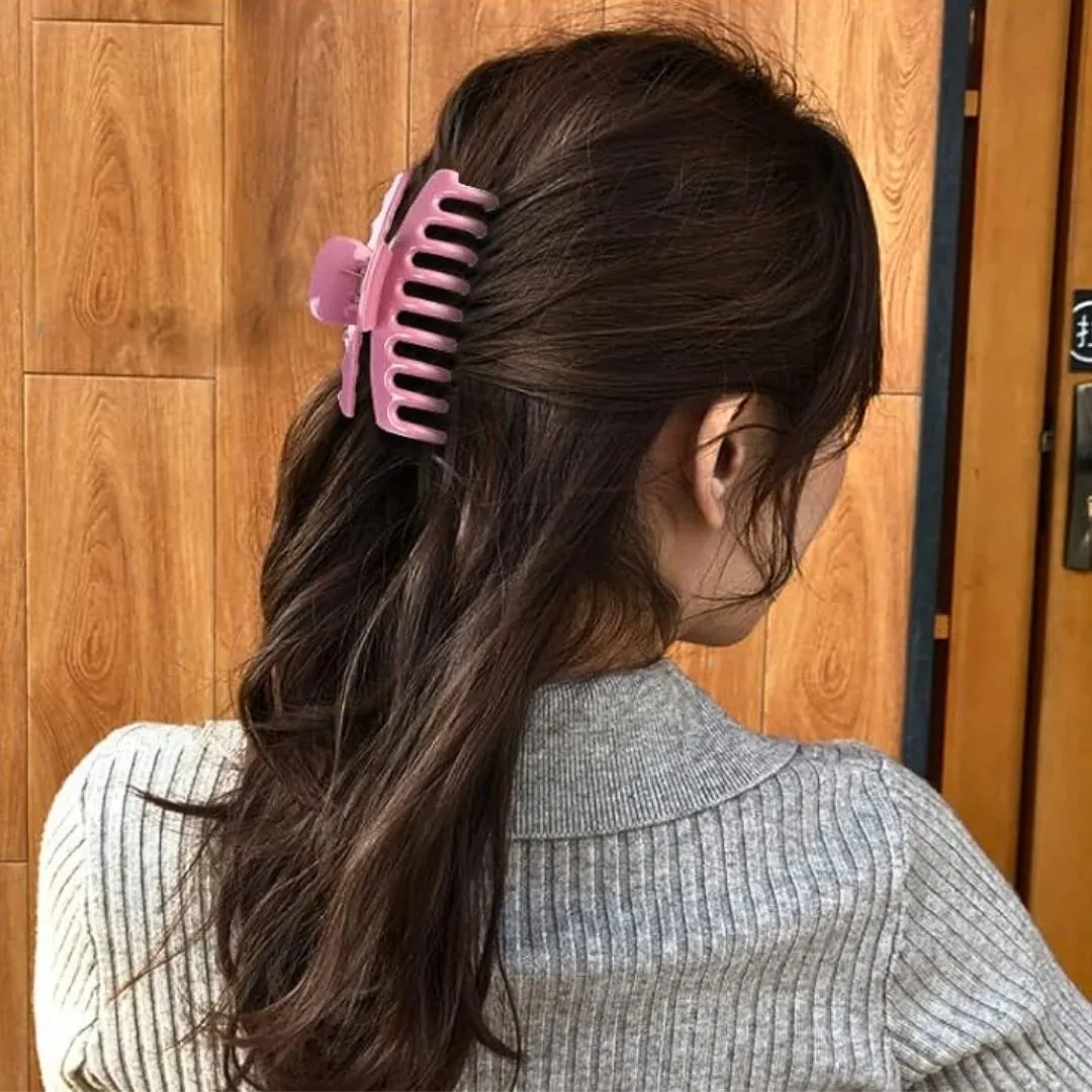 Orange Matte Hair Claw Clip
