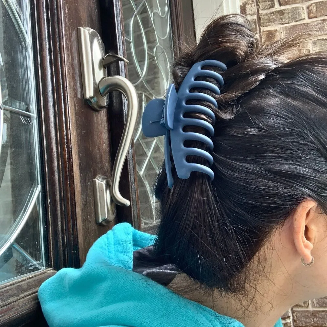 Orange Matte Hair Claw Clip